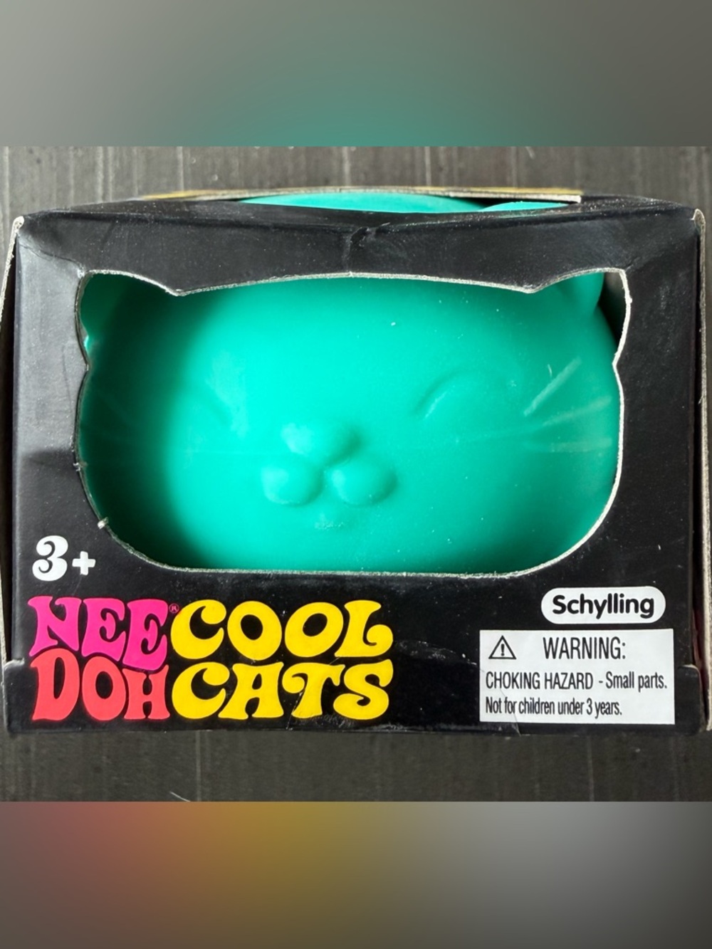 Nee Doh Cool Cats Teal Squeeze Toy by Schylling